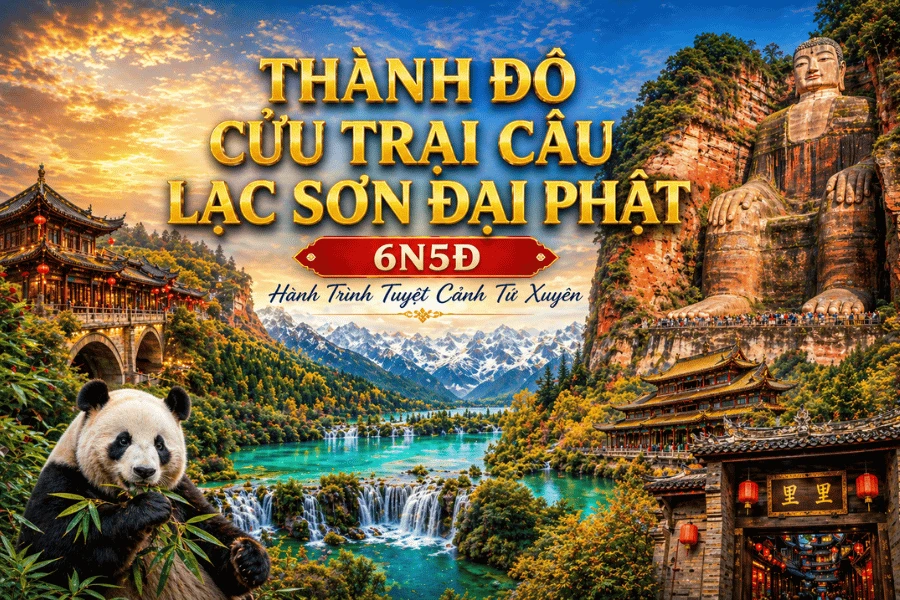 THÀNH ĐÔ - CỬU TRẠI CÂU - LẠC SƠN ĐẠI PHẬT 6N5Đ - CÓ SHOP [TP]